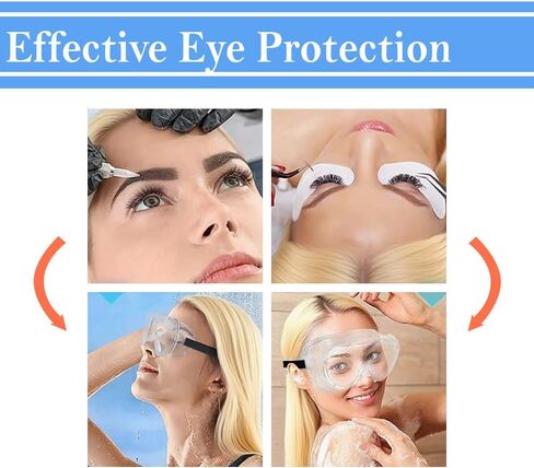 درع واقي للرموش والحواجب قابل للتعديل لوصلات الرموش، نظارات أمان مضادة للضباب in Kuwait