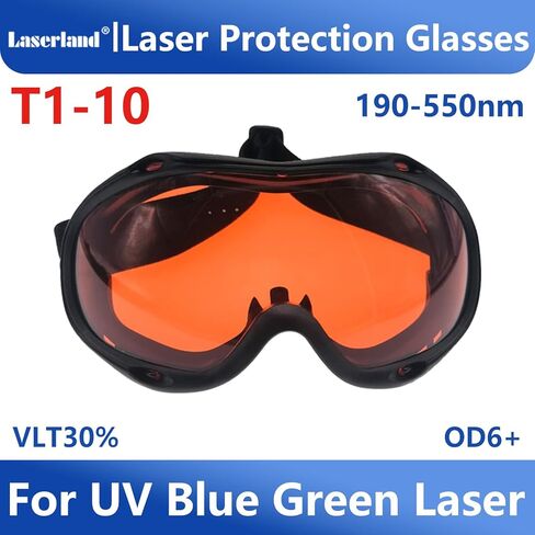 190nm-550nm 355nm 405nm 450nm 473nm 532nm OD6 Blue Green Laser Protective Protection Goggles Safety Glasses CE T1-10 in Kuwait