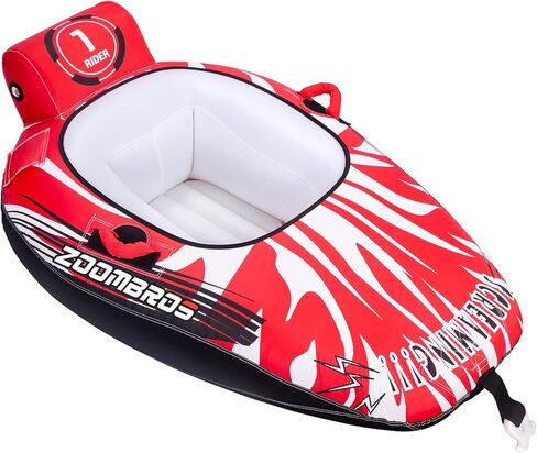 أنابيب زومبروس قابلة للقطر للقوارب لشخص واحد، أنابيب مياه للقوارب للسحب، أنابيب آمنة للقوارب قابلة للنفخ وقابلة للقطر، قابلة للقطر للرياضات المائية مع تصريف، موصل سريع، سعة كبيرة in Kuwait