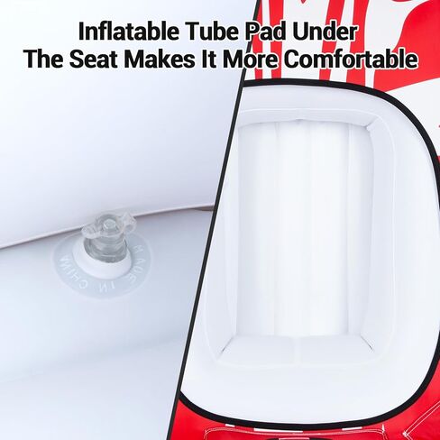 أنابيب زومبروس قابلة للقطر للقوارب لشخص واحد، أنابيب مياه للقوارب للسحب، أنابيب آمنة للقوارب قابلة للنفخ وقابلة للقطر، قابلة للقطر للرياضات المائية مع تصريف، موصل سريع، سعة كبيرة in Kuwait