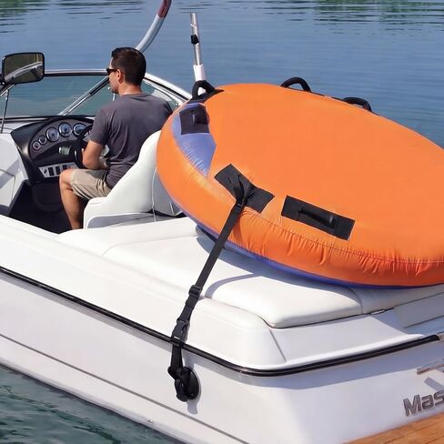 2 Sets Boat Tube Keeper 1-4 Riders Towable Tubes 7 ft Adjustable Straps with Quick Lock Buckles Suction Cup Hook Tow Ropes for Floating Boat Watersports Accessories in Kuwait