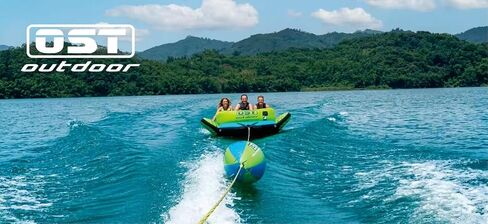 Towable Tube Ball with Tow Rope, Inflatable Tow Rope Float for Water Sports, Reduce Spray & Drag, Improves Tow Rope Visibility, 60 ft Rope with 4,100 lb Break Strength in Saudi Arabia