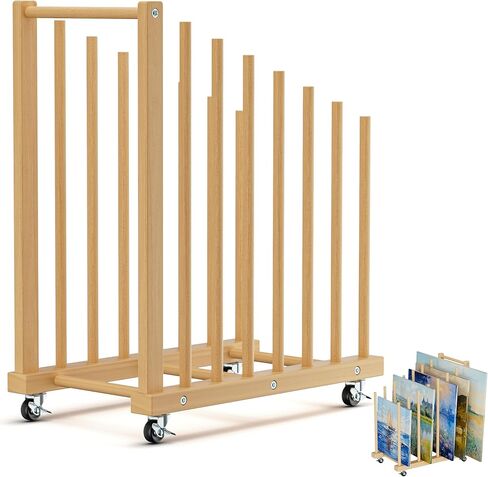 رف التخزين الفني مع مقبض ، رف الطلاء للفنون مع عجلات العجلات ، تخزين القماش الخشبي للفنون الخشبية لألواح القماش ، لوحة ، إطار للاستوديوهات الفنية ، الأعمال الفنية ، المعرض in Kuwait