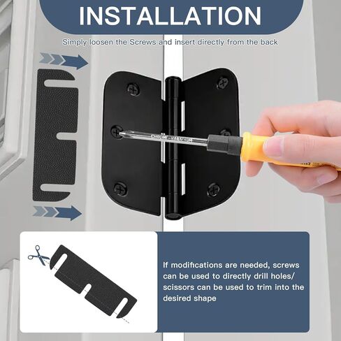 50 Pack Door Hinge Shims for Interior Door Alignment, Easy Gap Filler to Fix Air Leaks, Sticking or Misaligned Doors, Trimmable 3.5 Inch Hinge Spacers 0.060 Inch Thick Anti-Slip Design in Kuwait