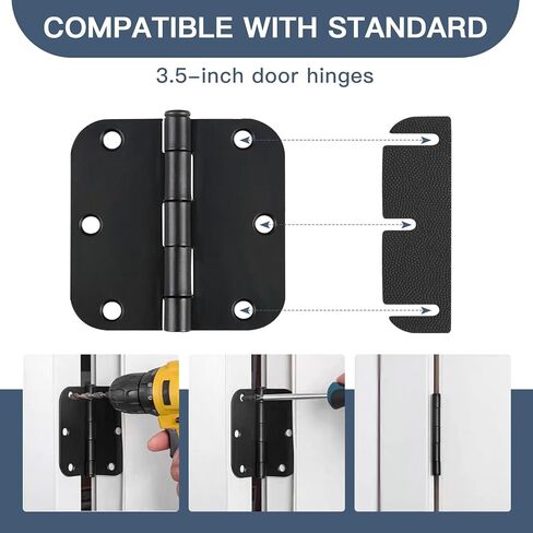 50 Pack Door Hinge Shims for Interior Door Alignment, Easy Gap Filler to Fix Air Leaks, Sticking or Misaligned Doors, Trimmable 3.5 Inch Hinge Spacers 0.060 Inch Thick Anti-Slip Design in Kuwait