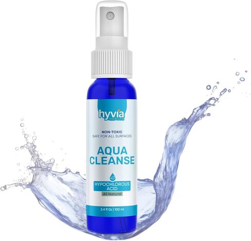 AquaCleanse Hypochlorous Acid 1 Gallon - Bulk All-Purpose Cleaner with HOCL, All-Natural Surface Cleaning Solution - Safe For Kids, Pets, & Daily Use | Clear Spray Made In USA | Refill in Kuwait