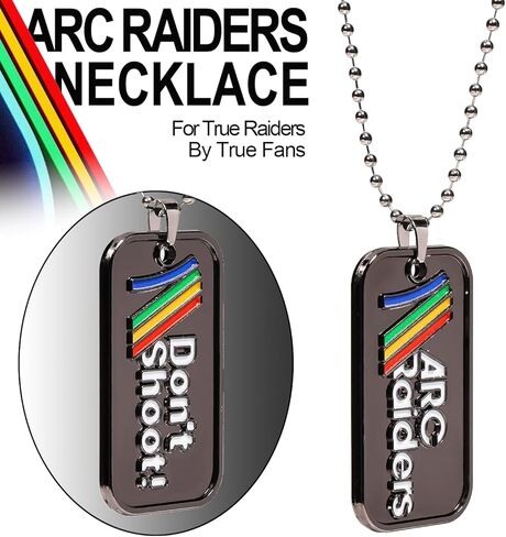 AICase for Arc Raiders Merch Necklace Double-Sided Metal ARC Raiders Gifts Shirt Stuff Sticker Poster & Don't Shoot Reversible Dog Tag for Gamers Fans in Saudi Arabia