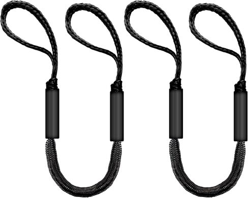 3FT Bungee Dock Line for Boats with Loops – Connect or Secure Docking for Small & Medium Sized Boats Like Kayak,PWC, Canoe, Bass Boat, Jon Boat, Boat Fender Lines (Blue,Black&White) in Kuwait