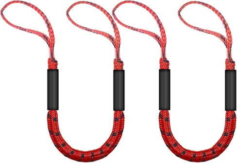 3FT Bungee Dock Line for Boats with Loops – Connect or Secure Docking for Small & Medium Sized Boats Like Kayak,PWC, Canoe, Bass Boat, Jon Boat, Boat Fender Lines (Blue,Black&White) in Saudi Arabia