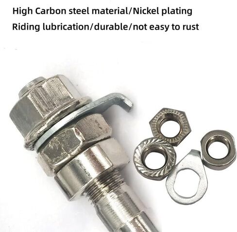 XYAUTO 2pcs Bicycle Wheel Hub Axles 140mm/182mm Front and Rear Bike Axle with Bearings, Bike Hub Axles Kit for Road Bike, Mountain Bike, BMX, MTB in Saudi Arabia