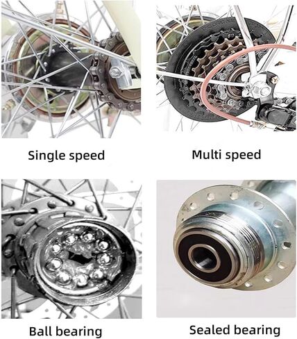 XYAUTO 2pcs Bicycle Wheel Hub Axles 140mm/182mm Front and Rear Bike Axle with Bearings, Bike Hub Axles Kit for Road Bike, Mountain Bike, BMX, MTB in Saudi Arabia