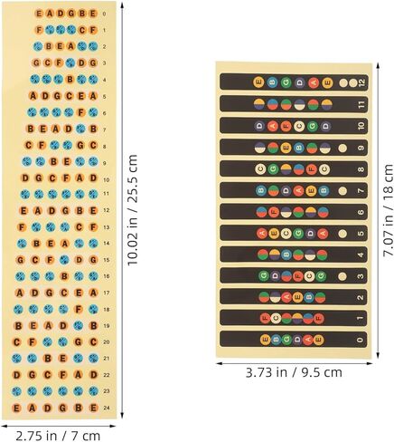 2pcs Guitar Inlay Stickers, Professional Folk Inlay Decal, Fretboard Sticker for Beginner Learner Practice, Accessories For Learn to Play Guitar in Saudi Arabia