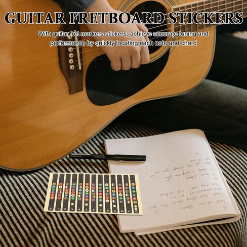 2pcs Guitar Inlay Stickers, Professional Folk Inlay Decal, Fretboard Sticker for Beginner Learner Practice, Accessories For Learn to Play Guitar in Saudi Arabia