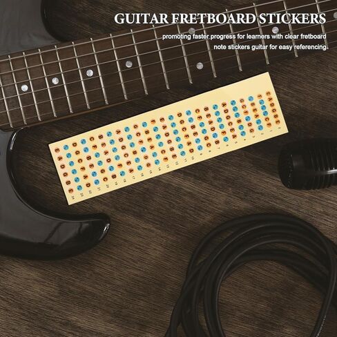 2pcs Guitar Inlay Stickers, Professional Folk Inlay Decal, Fretboard Sticker for Beginner Learner Practice, Accessories For Learn to Play Guitar in Saudi Arabia