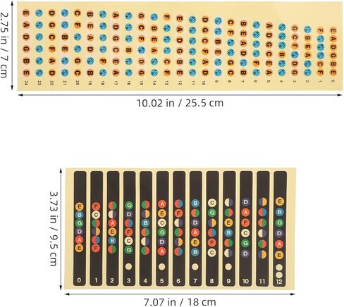 2pcs Guitar Inlay Stickers, Professional Folk Inlay Decal, Fretboard Sticker for Beginner Learner Practice, Accessories For Learn to Play Guitar in Saudi Arabia