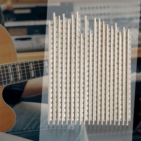 Guitar Fret Wire Set – White Copper Frets Wire Guitar Replacement Parts Set for Classic Wooden for Classical Acoustic Guitars Wooden Guitars,Silver in Kuwait