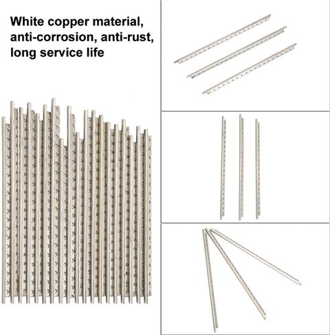 Guitar Fret Wire Set – White Copper Frets Wire Guitar Replacement Parts Set for Classic Wooden for Classical Acoustic Guitars Wooden Guitars,Silver in Kuwait