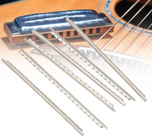 Guitar Fret Wire Set – White Copper Frets Wire Guitar Replacement Parts Set for Classic Wooden for Classical Acoustic Guitars Wooden Guitars,Silver in Kuwait