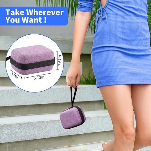 Mviioe Insulin Holder Fridge Storage Carrying Case, Peptide Case Insulin Vial Organizer Bag Fitting 10ml Vial Short Size, Removable Design with 2 Sizes Slot Foam(6 Slots) (Purple) in Saudi Arabia