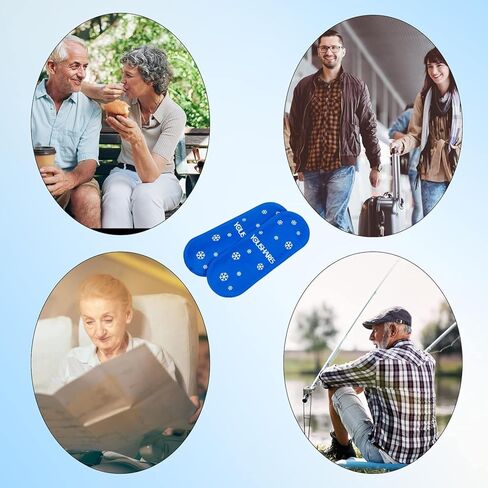 YOUSHARES عبوات ثلج لمرضى السكري لحقيبة سفر لمرضى السكري - عبوات ثلج معتمدة من إدارة أمن المواصلات الأمريكية لحقيبة سفر مبرد الأنسولين، عبوات ثلج صغيرة مناسبة لمعظم حقائب السفر الطبية المعزولة (عبوتان) in Kuwait