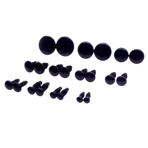 Safety Eyes Black Color Fit for Crochet/Stuffed/Doll Come with Washers 4.5mm/5mm/6mm/7mm/8mm/9mm/10mm/12mm/15mm/18mm(50sets (100pcs),7mm) in Saudi Arabia