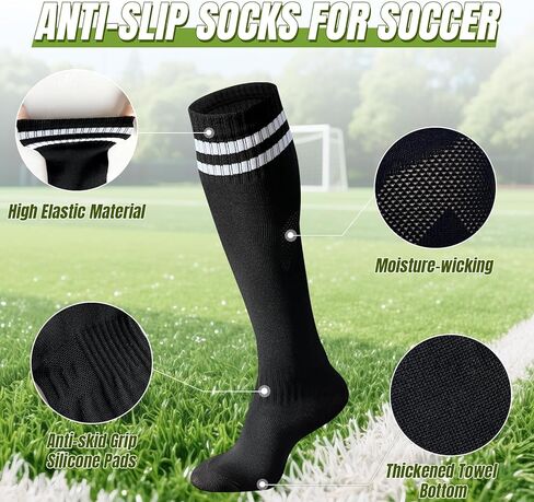 Soccer Shin Guards for Kids, Youth and Adults, Includes Optimized Pocketed Shin Guard Sleeves & Grip Socks - Protective Soccer for Boys and Girls Aged 3-15 in Saudi Arabia