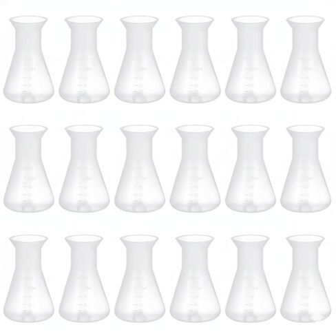 Conical Flask for Chemistry Lab 8X6 Inch Erlenmeyer Glass Bottle with Cover and Scale Line for Accurate Measurement and Stable Base Laboratory Tool for Science Experiments in Kuwait