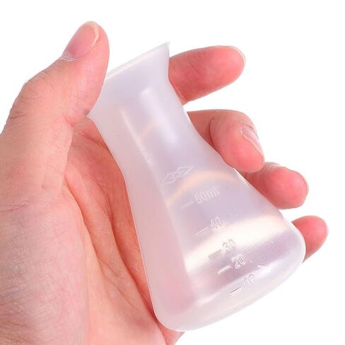 Conical Flask for Chemistry Lab 8X6 Inch Erlenmeyer Glass Bottle with Cover and Scale Line for Accurate Measurement and Stable Base Laboratory Tool for Science Experiments in Kuwait