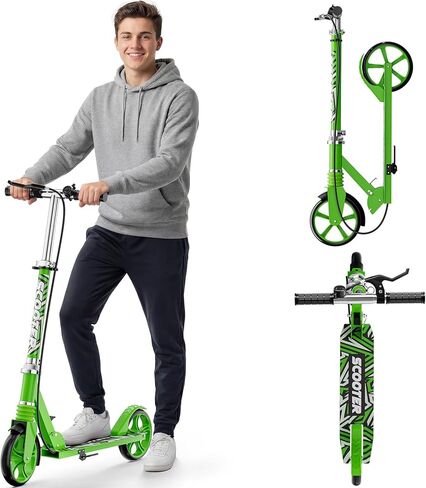 سكوتر للأطفال من سن 8 إلى 12 عامًا، للمراهقين والبالغين - تحميل 240 رطل، عجلات 8 بوصة، سكوتر مع نظام امتصاص الصدمات، فرامل يدوية وجرس، 4 مستويات ارتفاع قابلة للتعديل، مثالية للمدرسة أو التنقل أو الحديقة in Kuwait