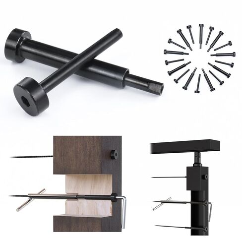 [Patent] Muzata 40 Pack 1/8" Black Invisible Cable Railing Hardware Kit 20Pair Tensioner and Terminal for 2"x2" 4"x4" Wood Metal Post T316 Stainless Steel Deck Cable Railing System CR26 in Saudi Arabia