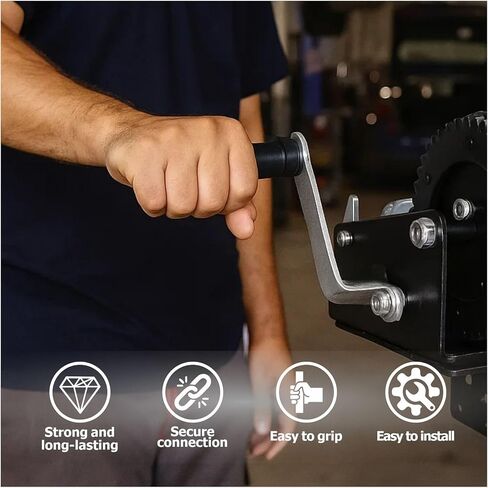 Replacement Winch Handle for Boat Trailer - Crank Handle with Anti-Slip Grip, Durable Marine Sailboat Accessory, 1 Pc (7.5") in Kuwait