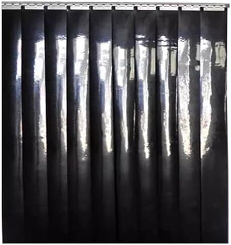 Heavy Duty Black PVC Welding Protection Curtain 1.5x2.4m - Anti Arc Eye Safety Strip Door, Roll Up Design for Industrial Use, Clear Visibility, Durable Welding Barrier in Saudi Arabia