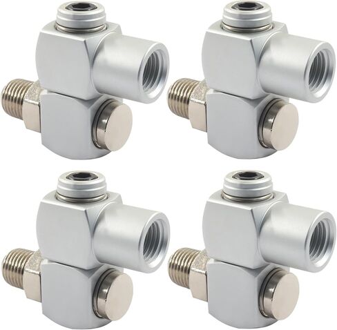 Litoexpe 4 حزمة 1/4 "NPT 360 درجة قطب خرطوم الهواء موصل الصناعية جودة الهواء أداة محولات تركيبات دوارة للأدوات الهوائية in Saudi Arabia