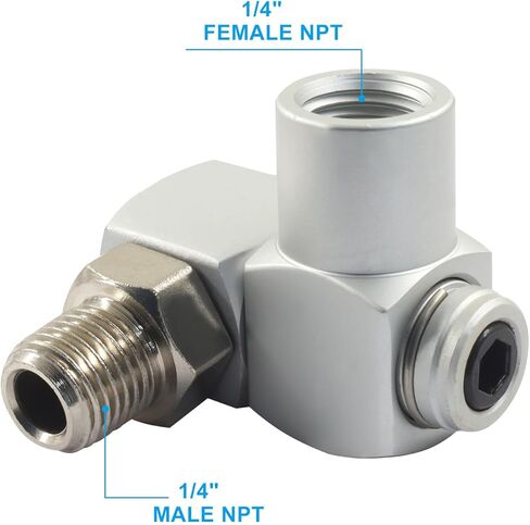 Litoexpe 4 حزمة 1/4 "NPT 360 درجة قطب خرطوم الهواء موصل الصناعية جودة الهواء أداة محولات تركيبات دوارة للأدوات الهوائية in Saudi Arabia