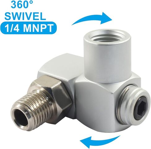 Litoexpe 4 حزمة 1/4 "NPT 360 درجة قطب خرطوم الهواء موصل الصناعية جودة الهواء أداة محولات تركيبات دوارة للأدوات الهوائية in Saudi Arabia