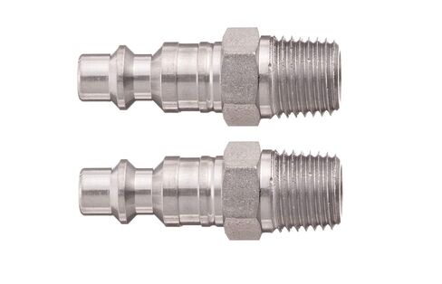 Dixon D2M2-S Stainless Steel 303 Air Chief Industrial Interchange Quick-Connect Hose Fitting, Plug, 1/4" Coupling x 1/4" NPT Male (2) in Saudi Arabia
