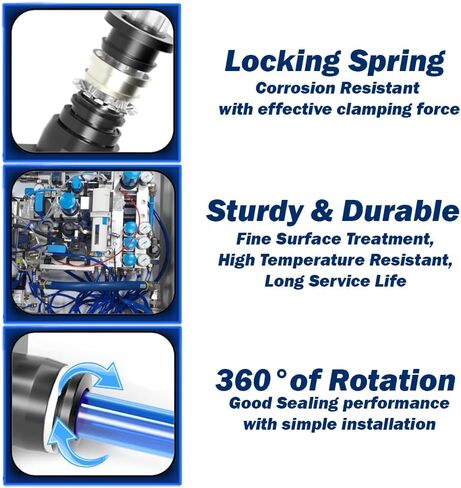 10 Pcs Push to Connect Stem to Tube - Straight Reducer, 3/8" Stem X 1/4" Tube OD, Female to Male Plug in Connection in Saudi Arabia