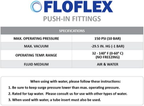 10 Pcs Push to Connect Stem to Tube - Straight Reducer, 3/8" Stem X 1/4" Tube OD, Female to Male Plug in Connection in Saudi Arabia