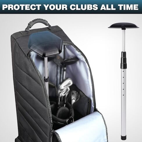 CHAMPKEY Professional Golf Travel Bag Support Rod - Sturdy Aluminum Alloy Golf Support System - Rubber Top Cover Golf Support Stick in Kuwait