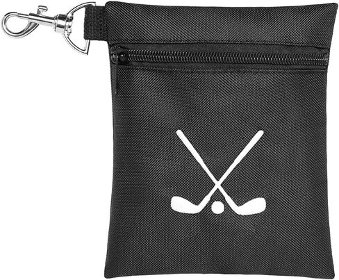 Golf Tee Bag, Waterproof Golf Tee Pouch with Rotating Clip, 6.9x5.4'' Zipper Valuables Pouch, Portable Golf Ball Holder Accessories Storage Bags for Men Women in Kuwait