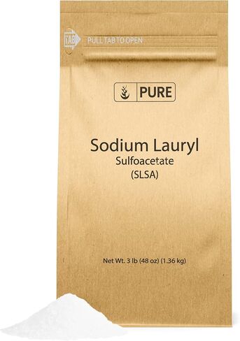 Pure Original Ingredients Sodium Lauryl Sulfoacetate (SLSA) (3 lb) Long Lasting Foam & Bubbles, Gentle on Skin in Kuwait
