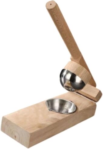 صانع الخشب موتشي تشينغمينغ صانع الجلد دليل مع مقبض أداة الخبز أداة الضغط على العجين الأرز تشينغتوان للتخييم، الخشب المطاطي 8 سم in Kuwait