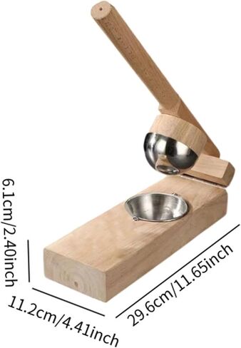 صانع الخشب موتشي تشينغمينغ صانع الجلد دليل مع مقبض أداة الخبز أداة الضغط على العجين الأرز تشينغتوان للتخييم، الخشب المطاطي 8 سم in Kuwait