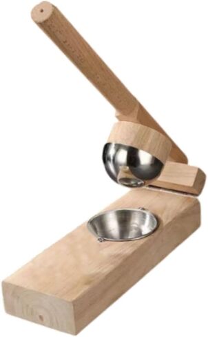 صانع الخشب موتشي تشينغمينغ صانع الجلد دليل مع مقبض أداة الخبز أداة الضغط على العجين الأرز تشينغتوان للتخييم، الخشب المطاطي 8 سم in Kuwait