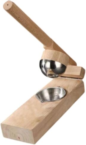 صانع الخشب موتشي تشينغمينغ صانع الجلد دليل مع مقبض أداة الخبز أداة الضغط على العجين الأرز تشينغتوان للتخييم، الخشب المطاطي 8 سم in Kuwait