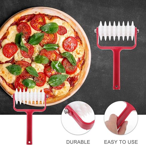Pizza Dough Docker Roller 8 Inch Pizza Punch Tool for Even Crust Perforation and Baking Preparation Kitchen Dough Accessories in Saudi Arabia