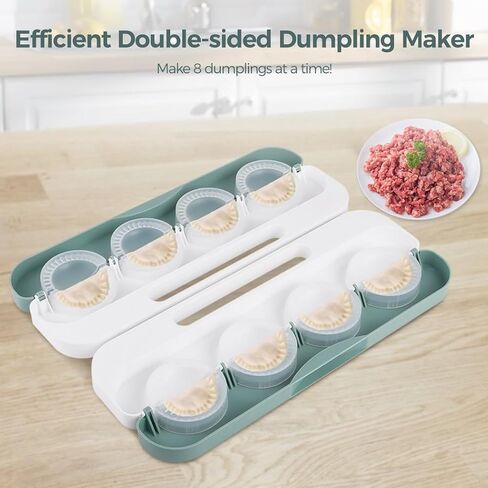 8 Mold Dumpling Press With Spray Bottle, Manual Double-Sided Tool With Grip, Food Contact-Safe Pp Material, Ideal For Wonton, Pierogi, Potstickers in Saudi Arabia