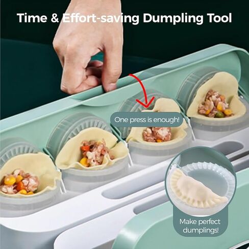 8 Mold Dumpling Press With Spray Bottle, Manual Double-Sided Tool With Grip, Food Contact-Safe Pp Material, Ideal For Wonton, Pierogi, Potstickers in Saudi Arabia