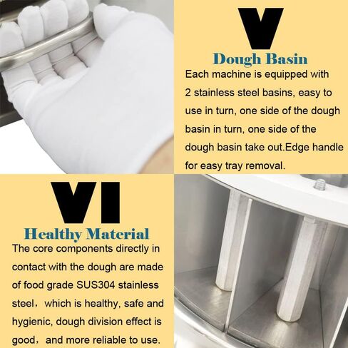 INTBUYING 18Pcs Manual Dough Divider Dough Cutter Lump Spacer for Bread/Pastry/Fillings, 60g-320g,304 Stainless Steel Trays, Commercial Bakery Equipment for Consistent Dough Dividing in Saudi Arabia