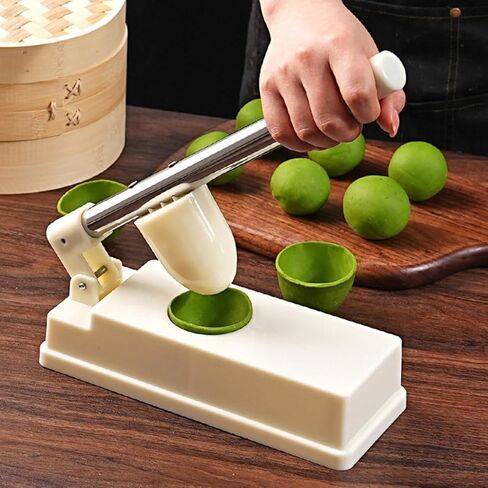 Dumpling Maker Tool Easy Press Mold for Homemade Ravioli Versatile Kitchen Gadget for Dumpling Wrappers and Pierogi Efficient Design with Extended Handle White in Saudi Arabia